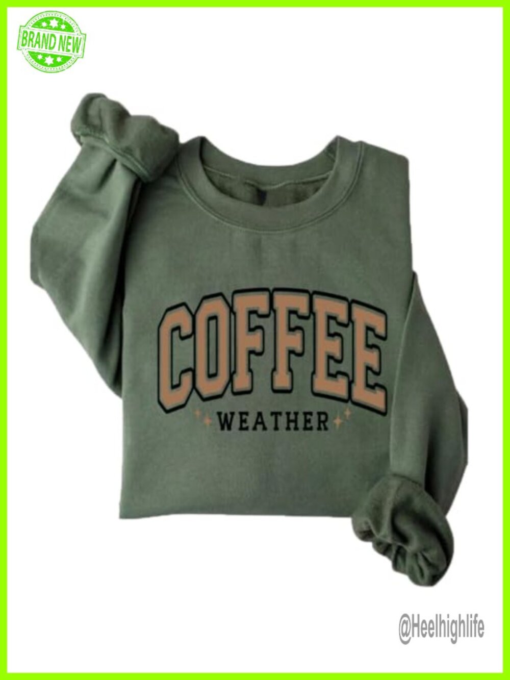 Coffee Weather Sweatshirt Women Crewneck Fleece Pullover